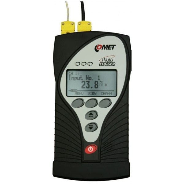 Multilogger thermometer with 4 thermocouple inputs and ethernet port
