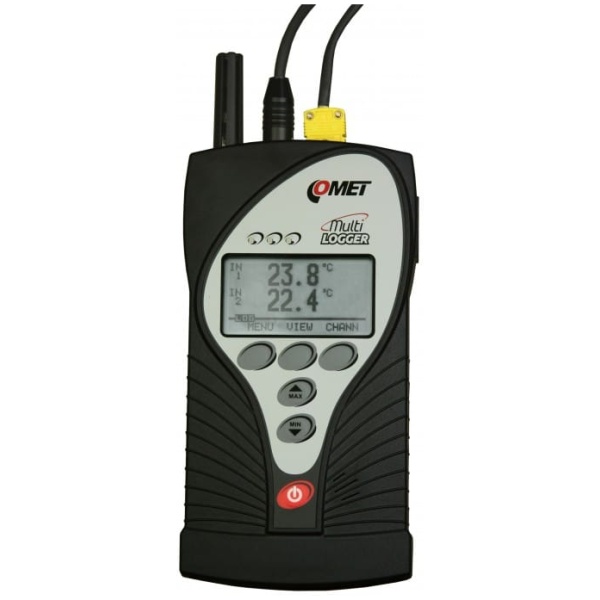 Multilogger thermo hygro meter with 2 minidin and 2