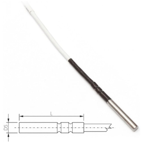 Temperature probe pt1000tr125/m, minidin connector, cable 1 meter