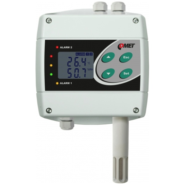 Temperature and humidity regulator with 230vac/8a relays, humidistat