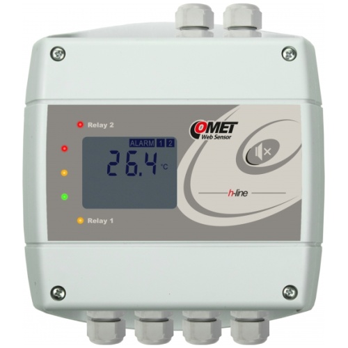 Thermometer with ethernet interface and relays