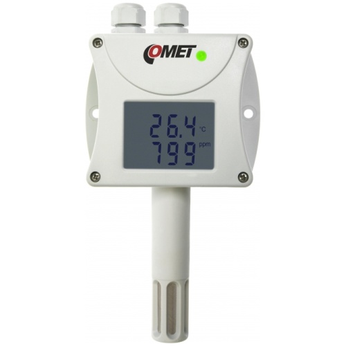 Temperature, humidity, co2 transmitter with rs232 interface