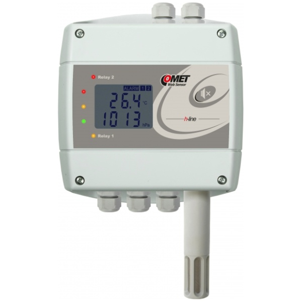 Thermometer hygrometer barometer with ethernet interface and relays