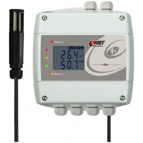 Thermometer hygrometer with ethernet interface and relays